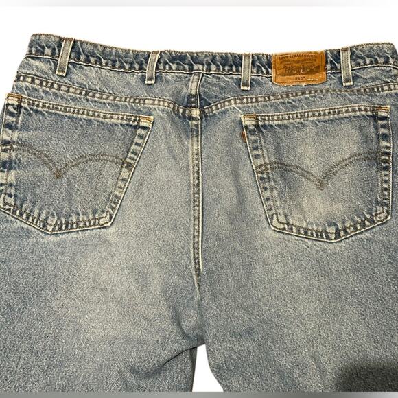 Vintage Golden Tan Tab 1997 Levi’s 540 Relaxed Fit 44 x 30 Cotton Denim Jeans - Picture 6 of 11